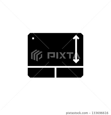 touch pad vector icon. computer component icon solid style. perfect use for logo, presentation, website, and more. simple modern icon design solid style 133696616