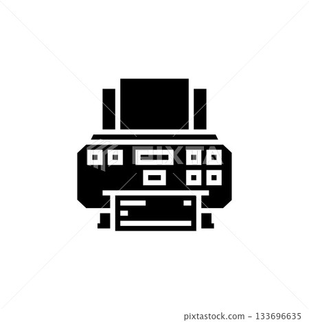 printer vector icon. computer component icon solid style. perfect use for logo, presentation, website, and more. simple modern icon design solid style printer vector icon. computer component icon solid style. perfect use for logo, presentation, website, and more. simple modern icon design solid style 133696635