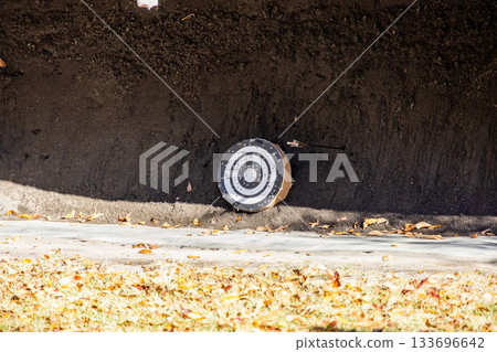 Kasumi target at the archery range Kasumi target at the archery range 133696642