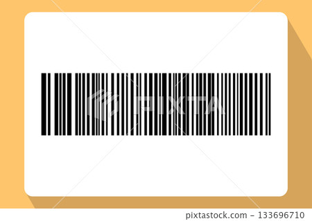 Barcode isolated on color background. Code stripes sticker. Barcode labels, customers qr code 133696710