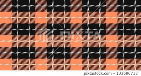 Black and orange Scotland textile seamless pattern. Fabric texture check tartan plaid. Abstract geometric background for cloth, fabric. Monochrome graphic repeating design. Modern squared ornament Black and orange Scotland textile seamless pattern. Fabric texture check tartan plaid. Abstract geometric background for cloth, fabric. Monochrome graphic repeating design. Modern squared ornament 133696718