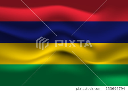 Flag of Mauritius. Mauritian national symbol in official colors. Template icon. Abstract vector background 133696794