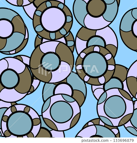 Seamless pattern with geometric aboriginal ornament. Ethnic tribal rounded color background. Afican, australian motiph. Dots painting. Vector illustration, template design for cloth, card, fabric Seamless pattern with geometric aboriginal ornament. Ethnic tribal rounded color background. Afican, australian motiph. Dots painting. Vector illustration, template design for cloth, card, fabric 133696879