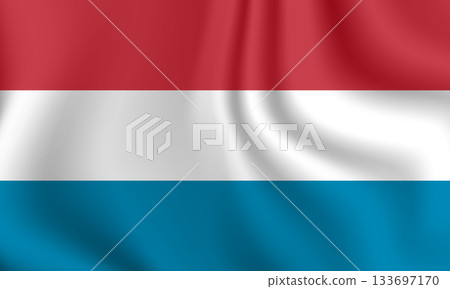 Flag of Luxembourg. Luxembourgish national symbol in official colors. Template icon. Abstract vector background 133697170
