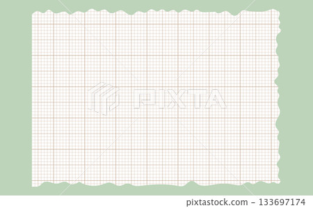 Graph paper. Printable lined and squared grid paper with color lines. Geometric background for school, textures, notebook, diary. Realistic ripped aged paper blank Graph paper. Printable lined and squared grid paper with color lines. Geometric background for school, textures, notebook, diary. Realistic ripped aged paper blank 133697174