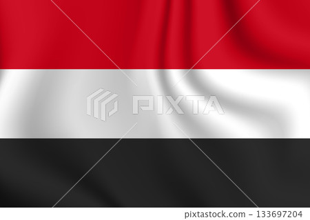 Flag of Yemen. National symbol in official colors. Template icon. Abstract vector background Flag of Yemen. National symbol in official colors. Template icon. Abstract vector background 133697204