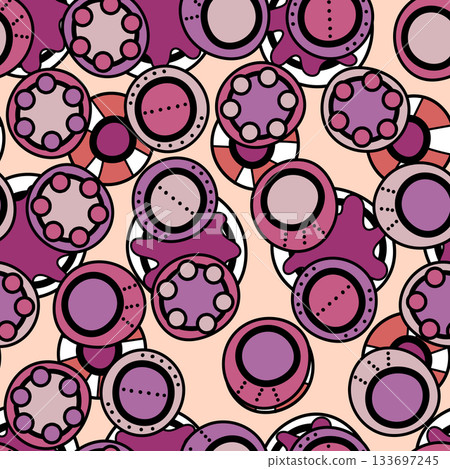 Seamless pattern with geometric aboriginal ornament. Ethnic tribal rounded color background. Afican, australian motiph. Dots painting. Vector illustration, template design for cloth, card, fabric Seamless pattern with geometric aboriginal ornament. Ethnic tribal rounded color background. Afican, australian motiph. Dots painting. Vector illustration, template design for cloth, card, fabric 133697245