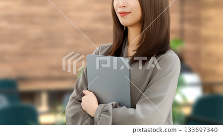 Woman with a laptop / business woman 133697340
