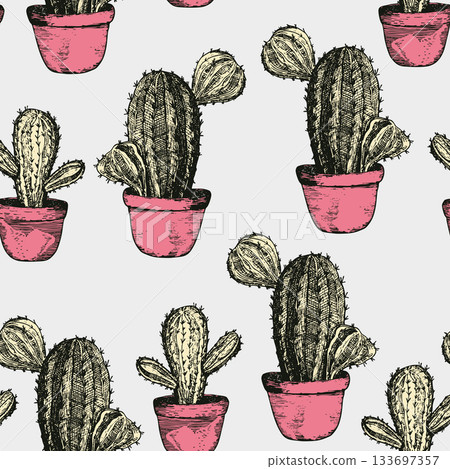 Seamless pattern with Cuban or Mexican maracas. Musical instrument. Wild West, Mexico concept. Vector drawing background for textile, wallpaper, packaging, fabric Seamless pattern with Cuban or Mexican maracas. Musical instrument. Wild West, Mexico concept. Vector drawing background for textile, wallpaper, packaging, fabric 133697357