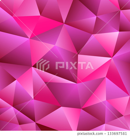 Polygonal rainbow mosaic background. Abstract low poly vector illustration. Triangular pattern, copy space. Template geometric business design with triangle for poster, banner, card, flyer 133697581