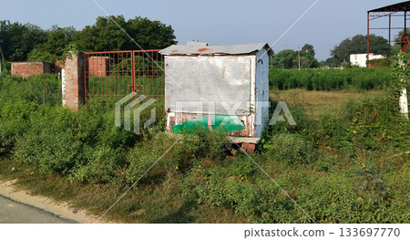 Closed Roadside shops or indian kiosk shop called gumti, gomti, small shop Closed Roadside shops or indian kiosk shop called gumti, gomti, small shop 133697770