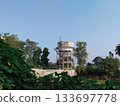 construction work site of water tank in village. newly creating water supply tank 133697778
