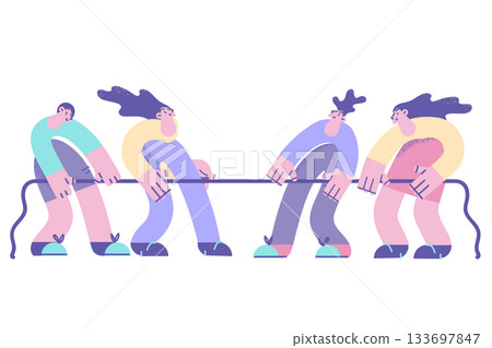 Rivalry, contest and sport challenge concept Rivalry, contest and sport challenge concept 133697847