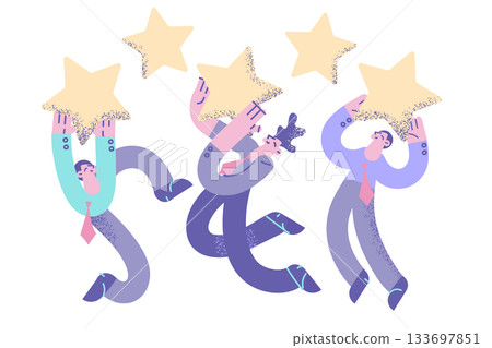 Rating and mark in business concept Rating and mark in business concept 133697851