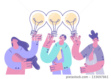 Teamwork, innovative ideas and creativity concept. Teamwork, innovative ideas and creativity concept. 133697861