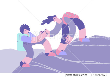 Helping hand and assistance concept 133697872