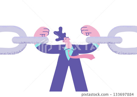 Business fetter and danger concept 133697884