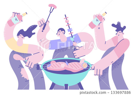 Barbecue summer party fun concept 133697886