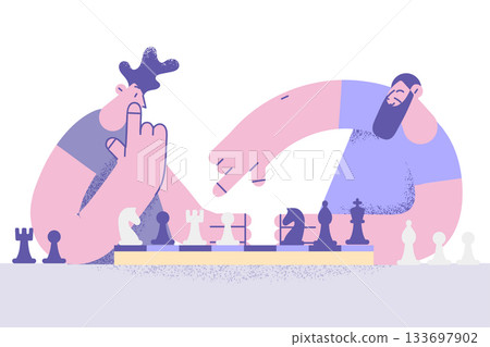 Playing chess and contest concept 133697902