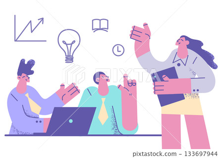 Brainstorm, Business negotiations, Creative idea concept Brainstorm, Business negotiations, Creative idea concept 133697944