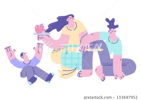 Family summer activities and leisure concept. 133697952