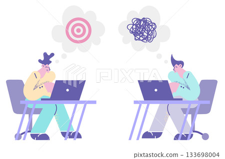 Business failure, frustration or success concept 133698004