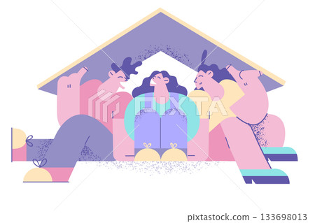 Relocating and buying new apartment concept 133698013