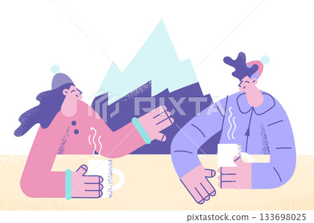 Enjoying winter sport activities concept. 133698025