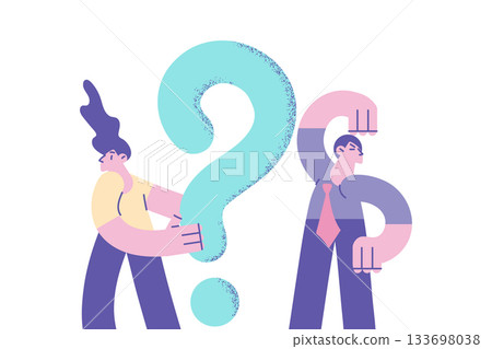 People searching information and asking concept. 133698038