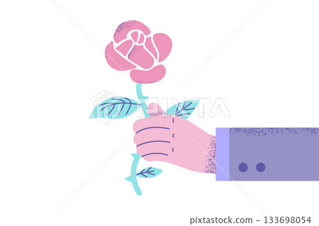 Celebrating Valentines day and dating concept. 133698054