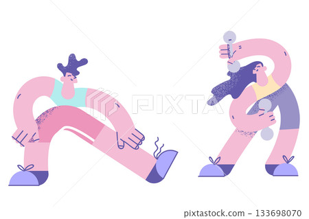 Living healthy active lifestyle concept 133698070