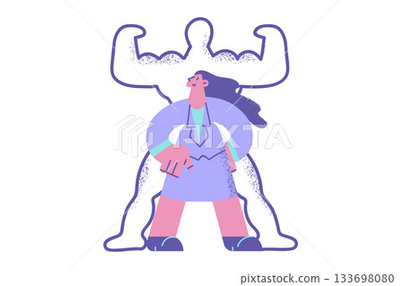 Self confidence and leadership concept 133698080