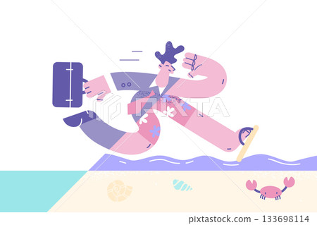 Dreaming of vacations and travel concept Dreaming of vacations and travel concept 133698114