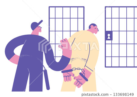 Crime, punishment and prison concept 133698149