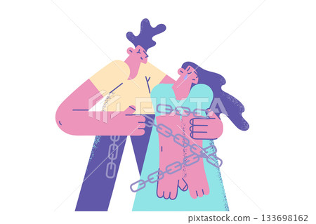 Abuse and harassment victim concept Abuse and harassment victim concept 133698162