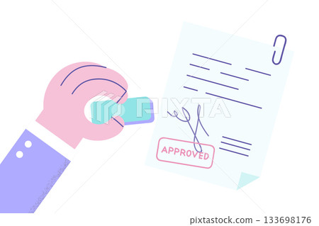 Official approval and legislation concept 133698176