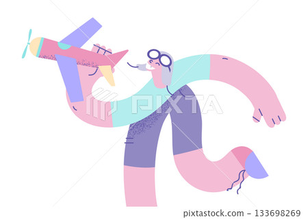 Happy childhood and playing role concept 133698269