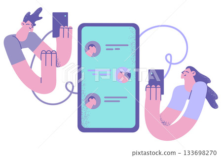 Online communication and chat concept 133698270