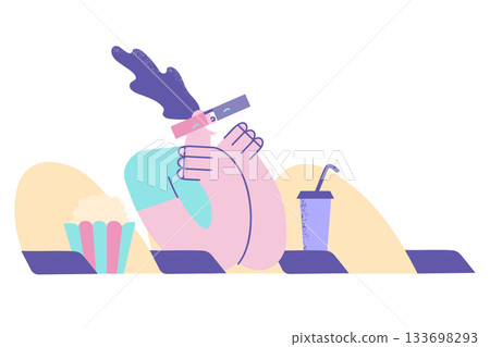 Leisure, entertainment and cinema concept Leisure, entertainment and cinema concept 133698293