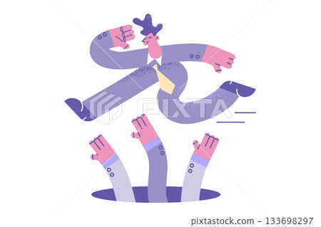 Challenge, risks, business rivals concept Challenge, risks, business rivals concept 133698297