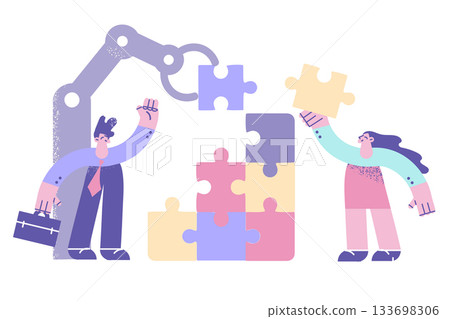 Teamwork, business cooperation collaboration concept Teamwork, business cooperation collaboration concept 133698306
