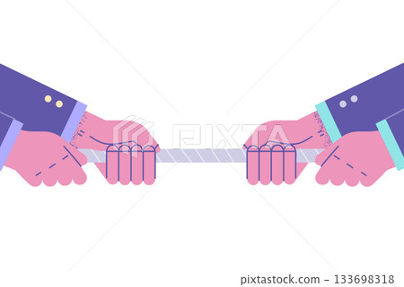 Confrontation and opposite opinions concept 133698318