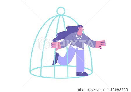 Freedom and new life opportunities concept 133698323