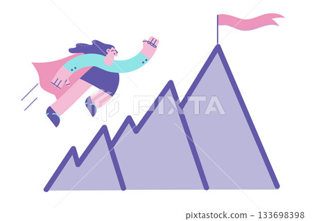 Business success, achievement, result concept 133698398