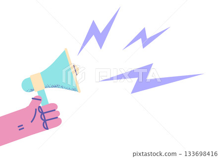 Advertisement, promotion and attention concept. 133698416