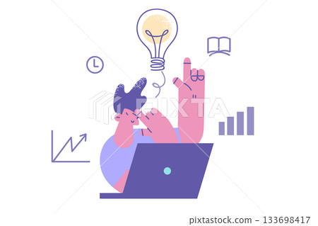 Innovation, start up and creative idea concept 133698417