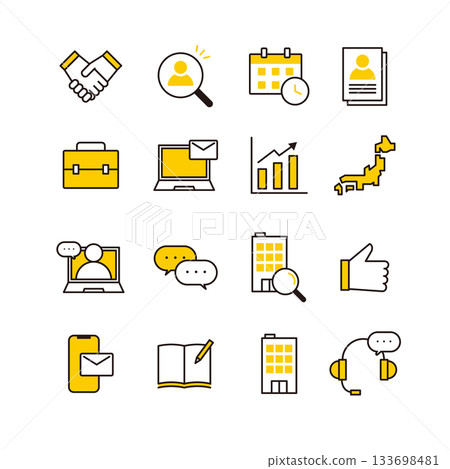 Business icon set 133698481
