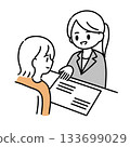 A woman proposing a plan to a customer 133699029