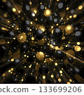 Dramatic Explosion: Luxury Background with Hyper-Vibrant Gold Bokeh 133699206