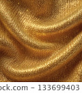 Festive Gold Knitted Fabric: Draping for New Year Decorations 133699403